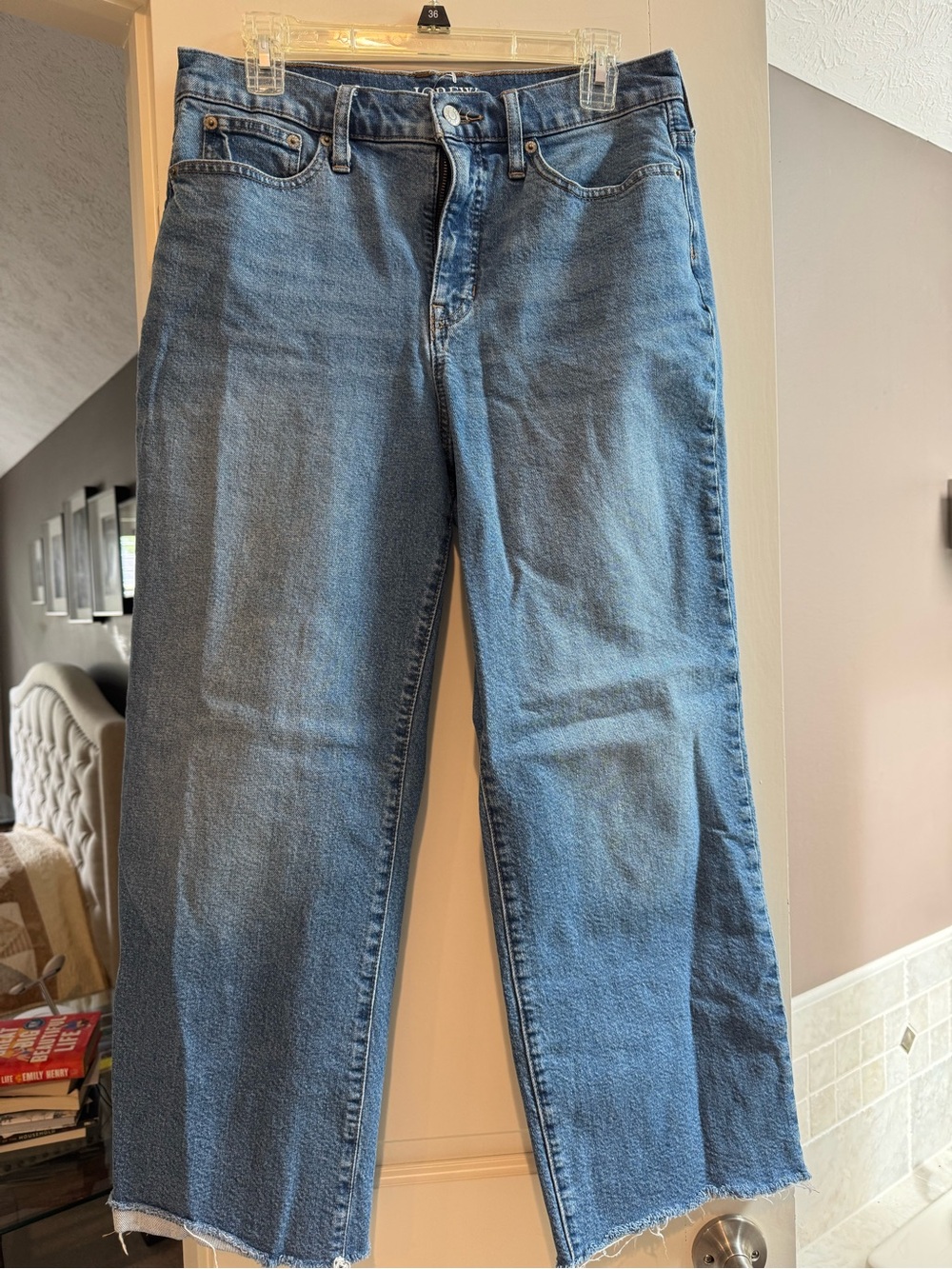 J. Crew Women's Denim Wide Leg Jeans in Medium Blue
